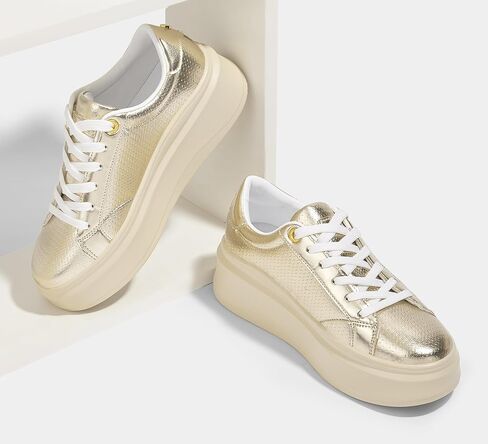 LUCKY STEP Women's Platform Fashion Sneakers Thick Sole | Classic Low Top | Casual Walking | Tennis Style|Anti-Slip in Saudi Arabia