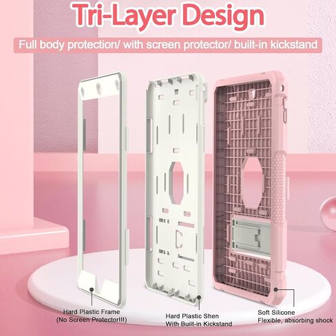 BMOUO Case for iPad 6th 5th Generation (iPad 9.7 inch, 2018/2017), Pink in Kuwait