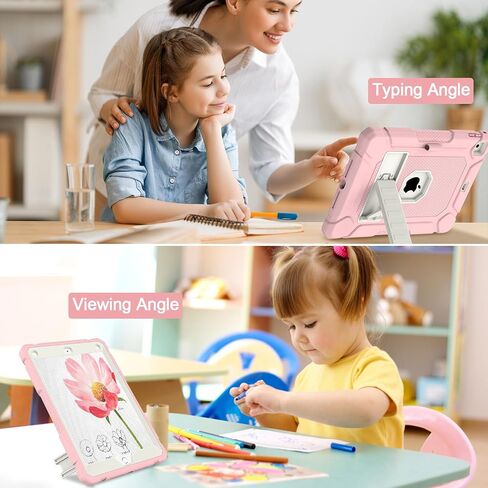 BMOUO Case for iPad 6th 5th Generation (iPad 9.7 inch, 2018/2017), Pink in Kuwait