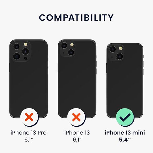 حافظة kwmobile متوافقة مع حافظة Apple iPhone 13 Mini - غطاء هاتف من السيليكون TPU مع لمسة نهائية ناعمة - أصفر مشع in Saudi Arabia