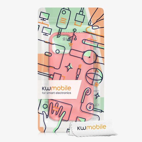 حافظة kwmobile متوافقة مع حافظة Apple iPhone 13 Mini - غطاء هاتف من السيليكون TPU مع لمسة نهائية ناعمة - أصفر مشع in Saudi Arabia
