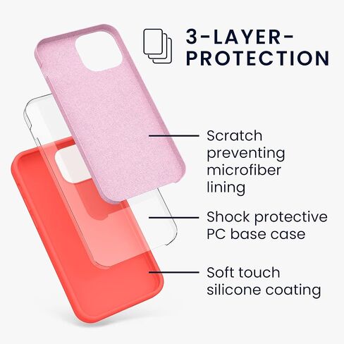 kwmobile Case Compatible with Apple iPhone 13 Mini Case - TPU Silicone Phone Cover with Soft Finish - Radiant Yellow in Kuwait