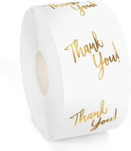 Whaline 1000Pcs Clear Thank You Stickers Round Transparent PVC Stickers Self-Adhesive Envelope Seal Labels for Business Wedding Festival Baby Shower Birthday Party, 1.5 Inch in Kuwait