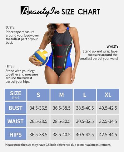 بدلة سباحة نسائية رياضية من قطعة واحدة من Beautyin بظهر متسابق للتخسيس in Kuwait