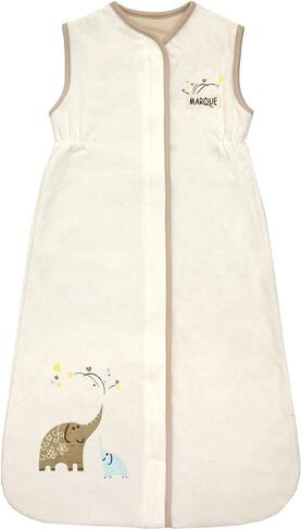 Unisex Baby Sleeping Bag - Super Soft Baby Wearable Blanket - Creamy Elephant Medium in Saudi Arabia