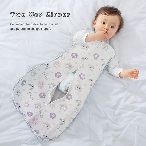 insular Wearable Blanket 2 Pack Cotton Baby Sleep Sack with 2-Way Zipper for Boys Girls Unisex, 2 Pack in Kuwait