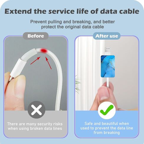 Data Cable Protector for iPhone Type-c, Unique Luxury Marble Pattern 4pcs Soft Phone Cable Protector,Charging Cord Protector,Cable Chomper,Cable Sleeve Cord Saver for Women Girls in Saudi Arabia