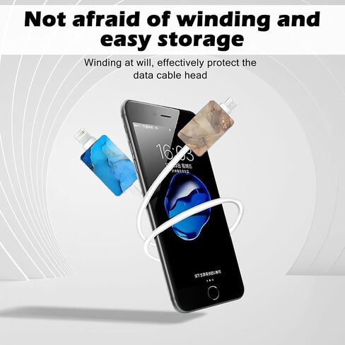 Data Cable Protector for iPhone Type-c, Unique Luxury Marble Pattern 4pcs Soft Phone Cable Protector,Charging Cord Protector,Cable Chomper,Cable Sleeve Cord Saver for Women Girls in Saudi Arabia