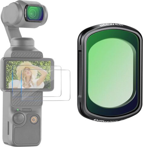 مرشح NEEWER أسود مغناطيسي 1/2 متوافق مع DJI Osmo Pocket 3 يعزز اللقطات السينمائية، ملحقات كاميرا الحركة بمرشح عدسة سينمائية حالمة، مع 2 واقي شاشة، FL-80 in Saudi Arabia