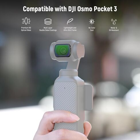 مرشح NEEWER أسود مغناطيسي 1/2 متوافق مع DJI Osmo Pocket 3 يعزز اللقطات السينمائية، ملحقات كاميرا الحركة بمرشح عدسة سينمائية حالمة، مع 2 واقي شاشة، FL-80 in Saudi Arabia