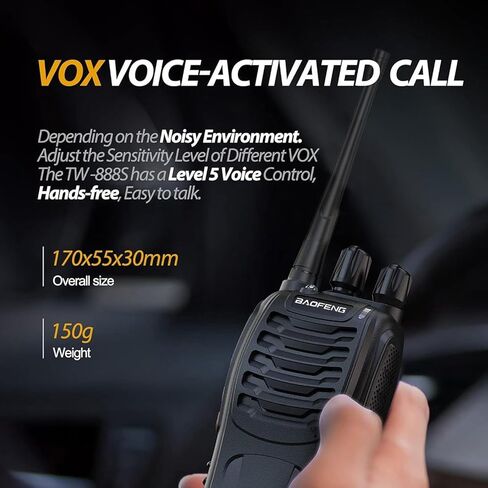 BAOFENG BF-888S Walkie Talkies Long Range with Earpieces 16 Channel Flashlight Walkie Talkies for Adults Rechargeable Handheld Two Way Radios - 4 Pack in Saudi Arabia