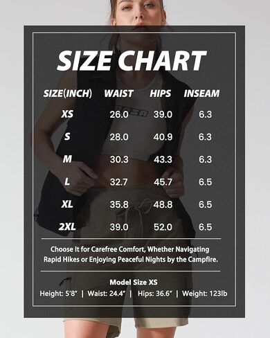 شورت نسائي للمشي لمسافات طويلة مع جيوب، شورت خصر مطاطي سريع الجفاف للنساء، شورت للتخييم في الهواء الطلق والسفر in Kuwait
