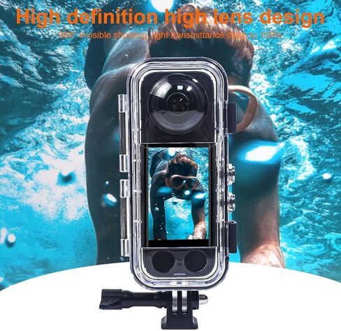 FitStill 40M/131FT Underwater Waterproof Diving Housing Compatible for Insta 360 X4,Invisible Dive Protective Cover Shell Accessories Case for Insta360x4 Camera in Kuwait