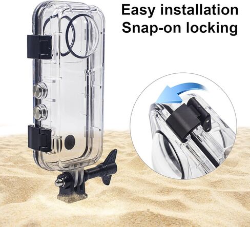 FitStill 40M/131FT Underwater Waterproof Diving Housing Compatible for Insta 360 X4,Invisible Dive Protective Cover Shell Accessories Case for Insta360x4 Camera in Kuwait