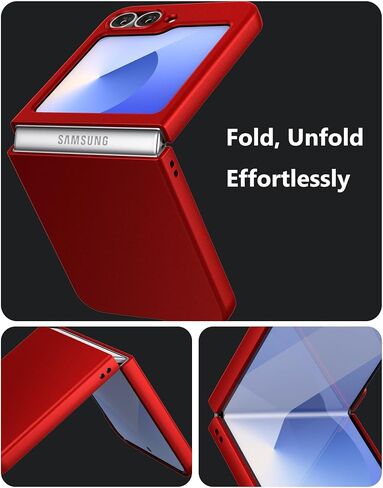 Case for Samsung Galaxy Z Flip 7 (2025) Phone Case with Crystal Clear Hard Back + Soft TPU Bumper Shockproof Cover for Galaxy Z Flip7 - Transparent in Kuwait