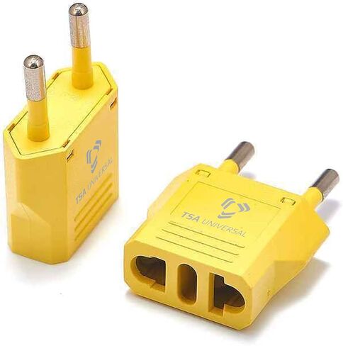 United States to Czech Republic (Czechia) Travel Power Adapter to Connect North American Electrical Plugs to Czech Outlets for Cell Phones, Tablets, eReaders, and More (2-Pack, White) in Saudi Arabia