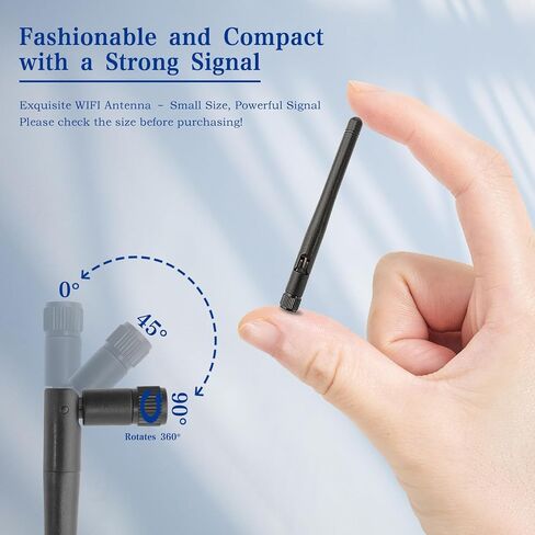 Dual Band WiFi Antenna, 2.4GHz 5GHz 5.8GHz 3dBi MIMO RP-SMA Male (2-Pack), Directional Antenna for Desktop PC, Security Cameras, Video Surveillance, Wireless Network Cards,Bluetooth Antenna in Saudi Arabia