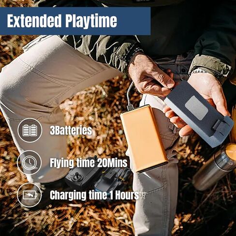 Drone with 4K three adjustable Camera,Foldable WiFi FPV Drone, RC Quadcopter with Brushless Motor, 3D Flips, Obstacle Avoidance, Optical Flow, Altitude Hold,Altitude Hold,3 Battery Mode in Saudi Arabia
