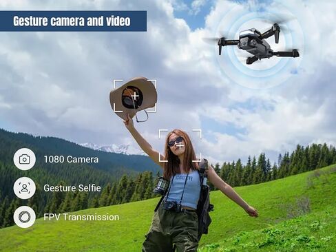 Drone with 4K three adjustable Camera,Foldable WiFi FPV Drone, RC Quadcopter with Brushless Motor, 3D Flips, Obstacle Avoidance, Optical Flow, Altitude Hold,Altitude Hold,3 Battery Mode in Saudi Arabia