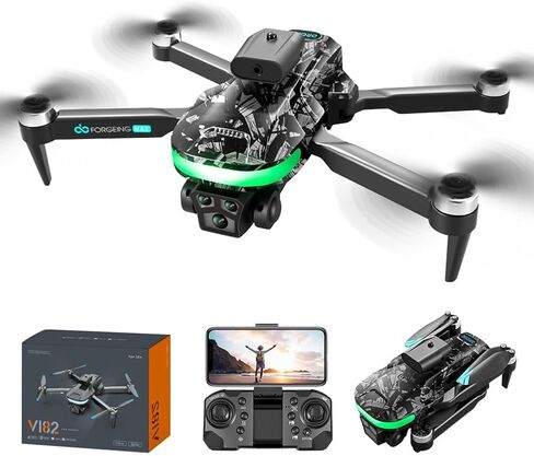 طائرة بدون طيار مع كاميرا 4K للبالغين والأطفال، طائرة بدون طيار FPV بدون طيار صغيرة للمبتدئين مع حقيبة حمل، مفتاح واحد للإقلاع/الأرض، وضع التدفق البصري، قلاب 360 درجة، طيران نقطة الطريق in Saudi Arabia