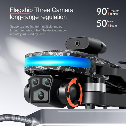طائرة بدون طيار مع كاميرا 4K للبالغين والأطفال، طائرة بدون طيار FPV بدون طيار صغيرة للمبتدئين مع حقيبة حمل، مفتاح واحد للإقلاع/الأرض، وضع التدفق البصري، قلاب 360 درجة، طيران نقطة الطريق in Saudi Arabia