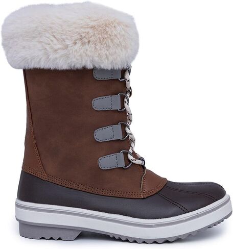 Nautica Women's Lace-Up Winter Snow & Rain Boots - Water-Resistant Insulated Boots with Cozy Faux Fur Lining for Warmth and Comfort - Glenoak in Saudi Arabia