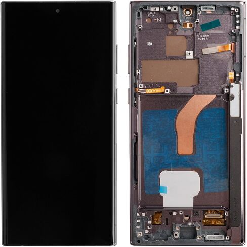 شاشة LCD متوافقة مع هاتف Galaxy S22 Ultra (أسود مع إطار) (مع وظيفة بصمة الإصبع) SM-S908B SM-S908U 6.8 بوصة استبدال مجموعة محول الأرقام لشاشة تعمل باللمس + أدوات in Saudi Arabia