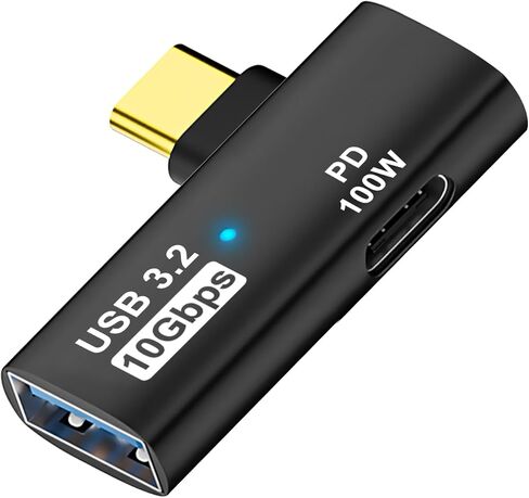 AreMe 2-in-1 USB C to USB 3.2 Adapter with 100W Charging Port, Thunderbolt 4/3 OTG Converter for Rog Ally, Steam Deck, Quest 2, iPhone 15 Series, iPad, MacBook and More Type C Device - Grey in Saudi Arabia
