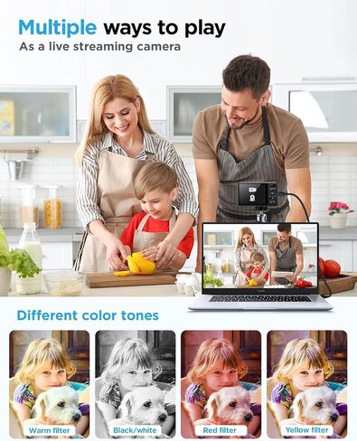 Digital Camera with 64GB Card, FHD 1080P 48MP Kids Camera with 16X Zoom Anti Shake 2 Batteries, Compact Portable Small Point and Shoot Digital Cameras Gift for Kid Student Children Teen Girl Boy in Saudi Arabia