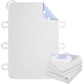 OUTCREATOR® Positioning Bed Pad with Handles, 2Pcs Incontinence Mattress Protector Anti-Slip Waterproof-8 Sturdy Handle Reusable Pads (34" x 52") for Toddlers Kids Adults Pee Pads Washable Absorbency