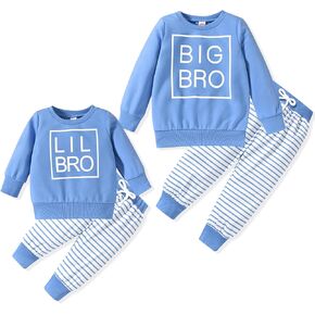 Big Brother Little Brother Matching Outfits Toddler baby boy Sweatshirt+Long Pants Fall Winter Matching Outfits
