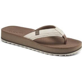 Cobian Women's Sandal Reya Rise Flip Flops, Cream, 10