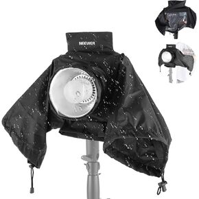 NEEWER Rain Cover for Q4 Outdoor Strobe Flash, Nylon Camera Lens Raincoat with Viewing Window, Sleeves, Touch Fasteners, Drawstrings, Only Compatible with NEEWER Q4 Strobe Light, CQP1