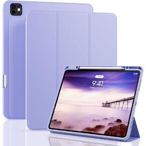 ZOVEEK Case for iPad Pro 13 Inch (M4) 2024 with Pencil Holder, Supports Pencil Pro Magnetic Charging, Smart Magnetic iPad Case with Trifold Stand, Supports Auto Wake/Sleep (Matcha Green)