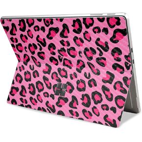 Carbon Fiber Tablet Skin Compatible with Microsoft Surface Pro 11 (2024) - Pink Leopard - Premium 3M Vinyl Protective Wrap Decal Cover - Easy to Apply | Crafted in The USA by MightySkins