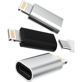 zoyuzan 3Pack,USB C Female to for Lightning Male Adapter iPhone 12 11Pro Max Mini 8/X/XR/XS/SE/7Plus for Ipad Air Type C Charging Support Data Transmission Connect Charger Connector Cable Converter