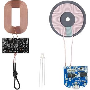 Qi Wireless Charging Standard Receiver Module 5V 1A PCBA Board Coil, Qi Standard Wireless Charging Board with Coil for DIY Cell Phone Charging Kit