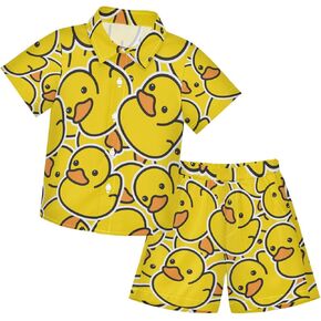 visesunny Toddler Little Boys Short Sleeve T-Shirt Beach Shirts for kids children Casual Shorts Set Summer Clothes Outfits