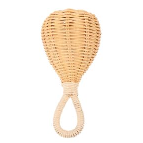 Hemoton Woven Rattan Rattle Toys Handbell Soothing Toys Hand Rattles Plaything Rattan Toy Lovely Plaything Handbell Toy