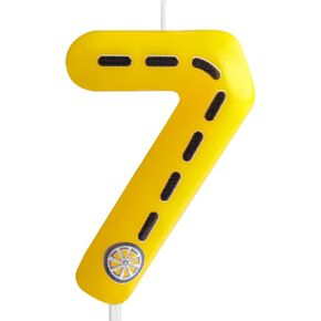 Racing Car Birthday Number Candles, Black White Stripes Birthday Candles for Cake Topper Decorations, Number 3 Candles for Boys Girls Racing Car Theme Party Supplies Favors Gifts