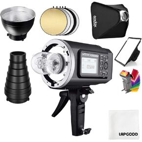 Godox AD600BM Outdoor Strobe Flash Studio Light Kit 600Ws - with 2.4G Wireless X System Compatible fot Nikon Camera, Softbox/Reflector/Snoot/Barn Door (AD600 Bowens Mount GN87 1/8000s HSS)
