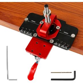 35mm 1.38'' Concealed Hinge Jig Hole Puncher, Aluminum Alloy Hinge Jig Accurate Locking Hinge Drilling Jig Hole Puncher Locator Hole Guide Woodworking Opener Tool for Door Cabinets Hinges Mounting