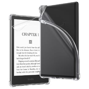 حافظة EooCoo الشفافة متوافقة مع جهاز Kindle Paperwhite الجيل الحادي عشر 2021 الجديد كليًا مقاس 6.8 بوصات والإصدار المميز، لحافظة Kindle Paperwhite مع واقي الشاشة، غطاء خلفي من السيليكون خفيف الوزن ومضاد للخدش in Kuwait