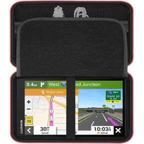 HESTECH Hard GPS Case for 6-7 Inch Garmin DriveSmart 76/65/66, Garmin RV 795/780/ Dezl OTR700/OTR610, DriveCam™ 76, Garmin Catalyst, GPS Traffic Navigation Case with Mesh Pocket for USB Cable, Black