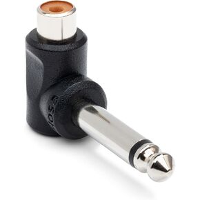 Hosa GPR-123 RCA to 1/4" TS Right Angle Adaptors, 2 Pieces