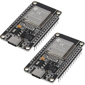 3Pcs ESP32 Development Board 2.4G WiFi Bluetooth Module 30Pin CP2102 Type-C ESP-WROOM-32 Dual Core ESP-32 ESP-32S NodeMCU Development Board Microcontroller Processor