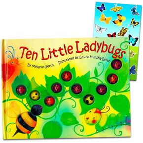 Titoland Ten Little Ladybugs Book for Toddlers and Babies Includes Pack of Butterfly Stickers