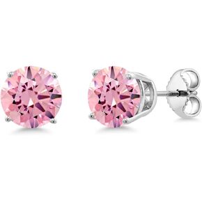 Gem Stone King 925 Sterling Silver Mystic Topaz Green Stud Earrings For Women (3.00 Cttw, Round 7MM)