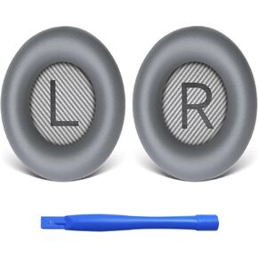 Replacement Ear Pads for Bose Headphones QuietComfort 35 & 35 ii Replacement Soft Leather Earpads Cushions for Bose QC 35/35 ii / 25/15/ 2 / Ae2 / Ae2i / Ae2W / Sound Link/Sound True (Black)