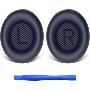 وسائد أذن بديلة لسماعات Bose QuietComfort 35 & 35 ii وسائد أذن بديلة من الجلد الناعم لسماعات Bose QC 35/35 ii / 25/15/ 2 / Ae2 / Ae2i / Ae2W / Sound Link/Sound True (أسود)